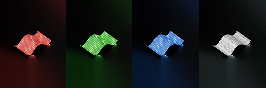 Render of the new RGB light sheets with their colors