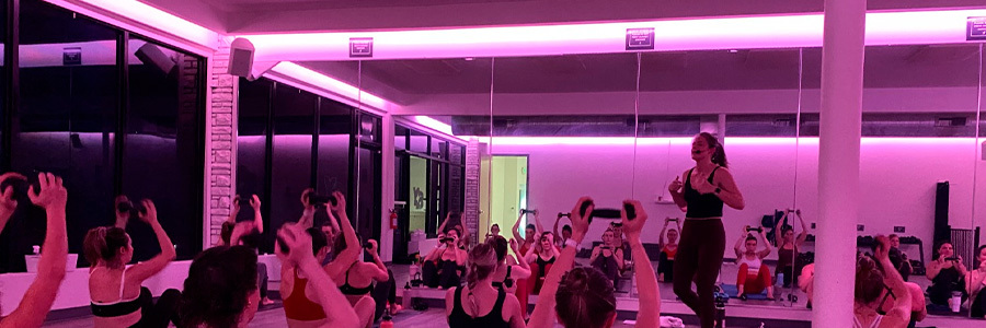 Gym training room using RGB lights to transform the workout experience