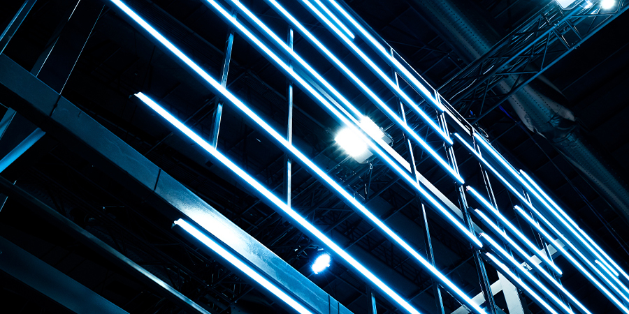 outdoor LED strip façade lighting
